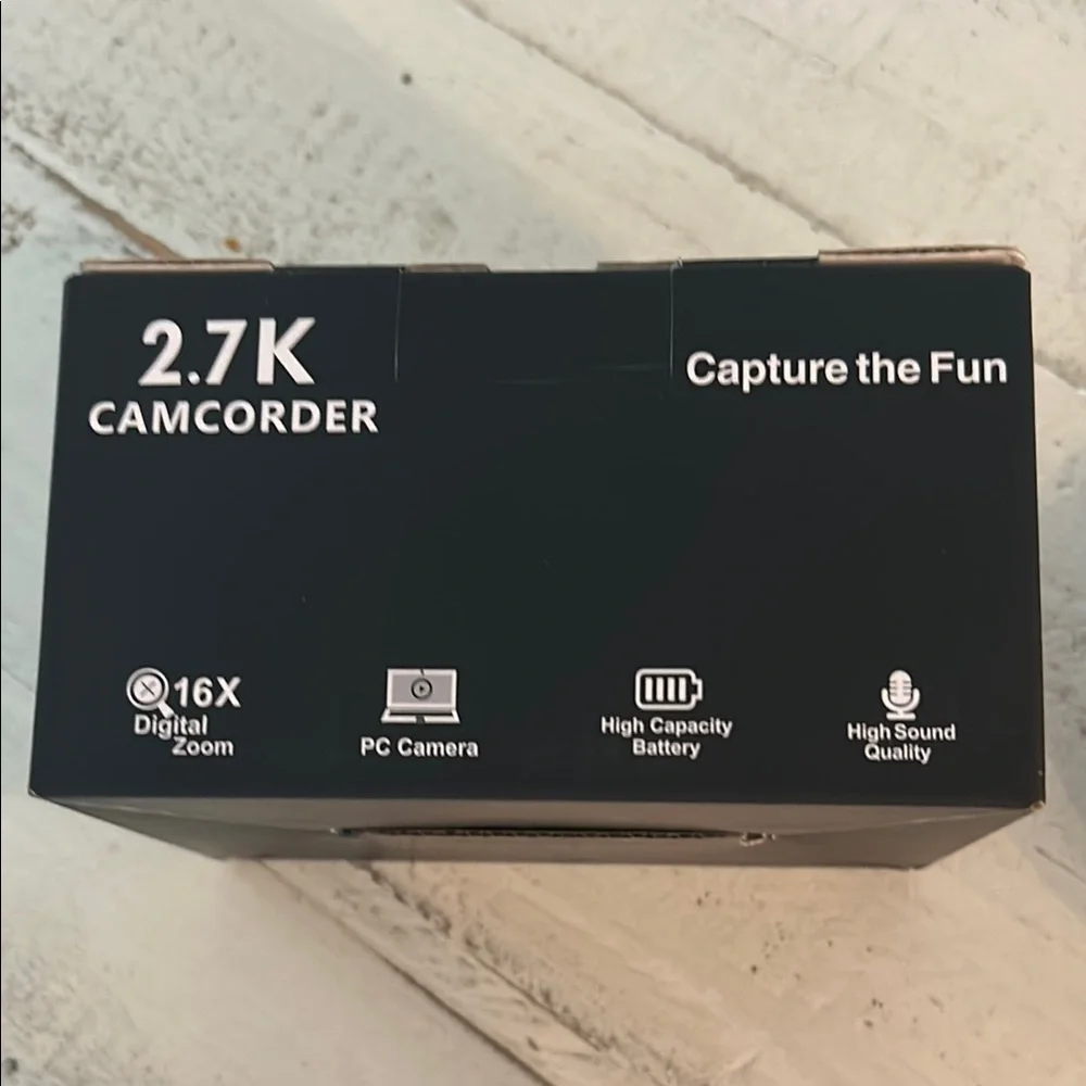 Black QHD Digital Video Camera 2.7K Compact Design Brand New